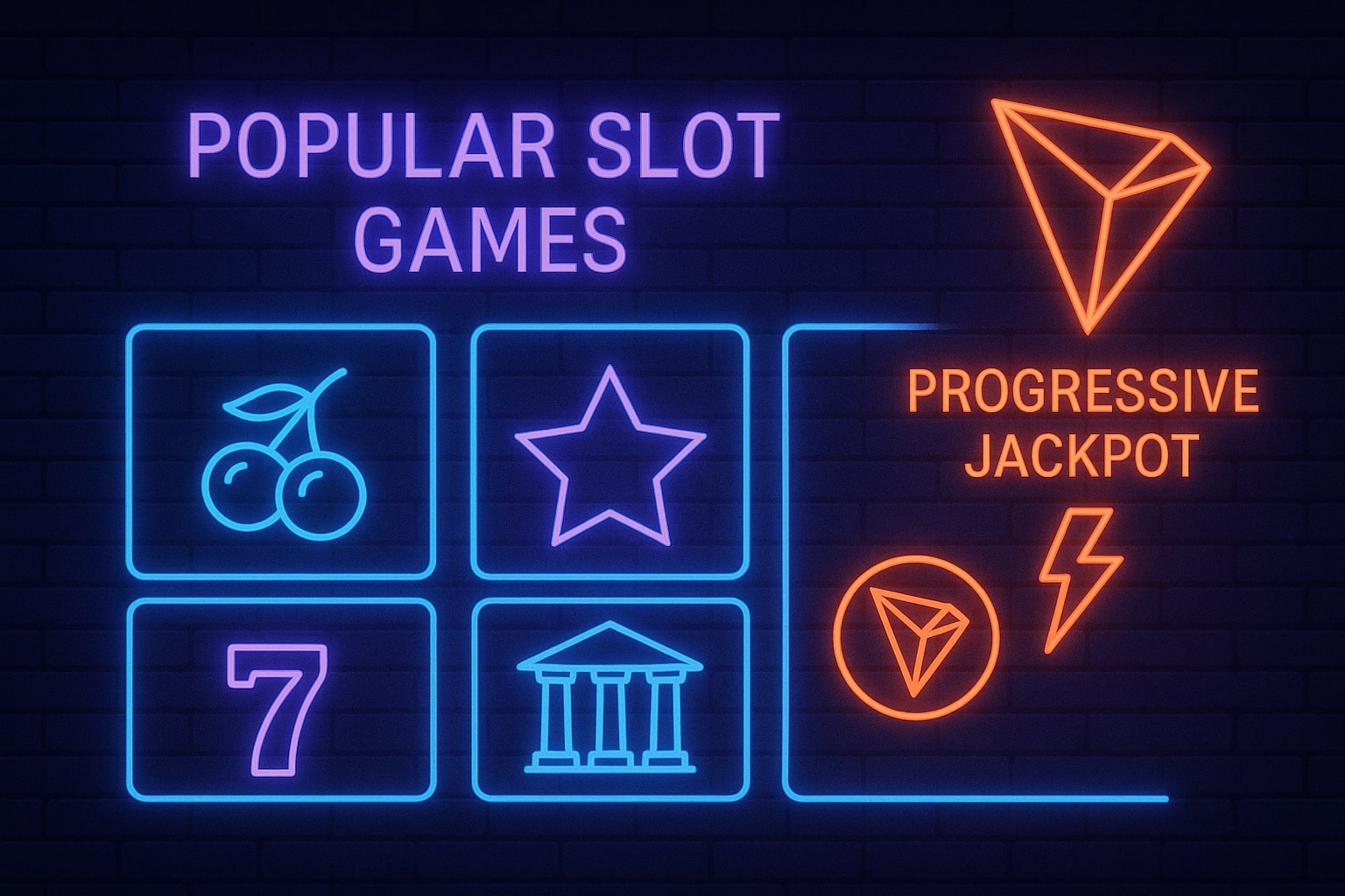 Popular slot games selection screen at best Tron casino showing progressive jackpots and TRX prizes