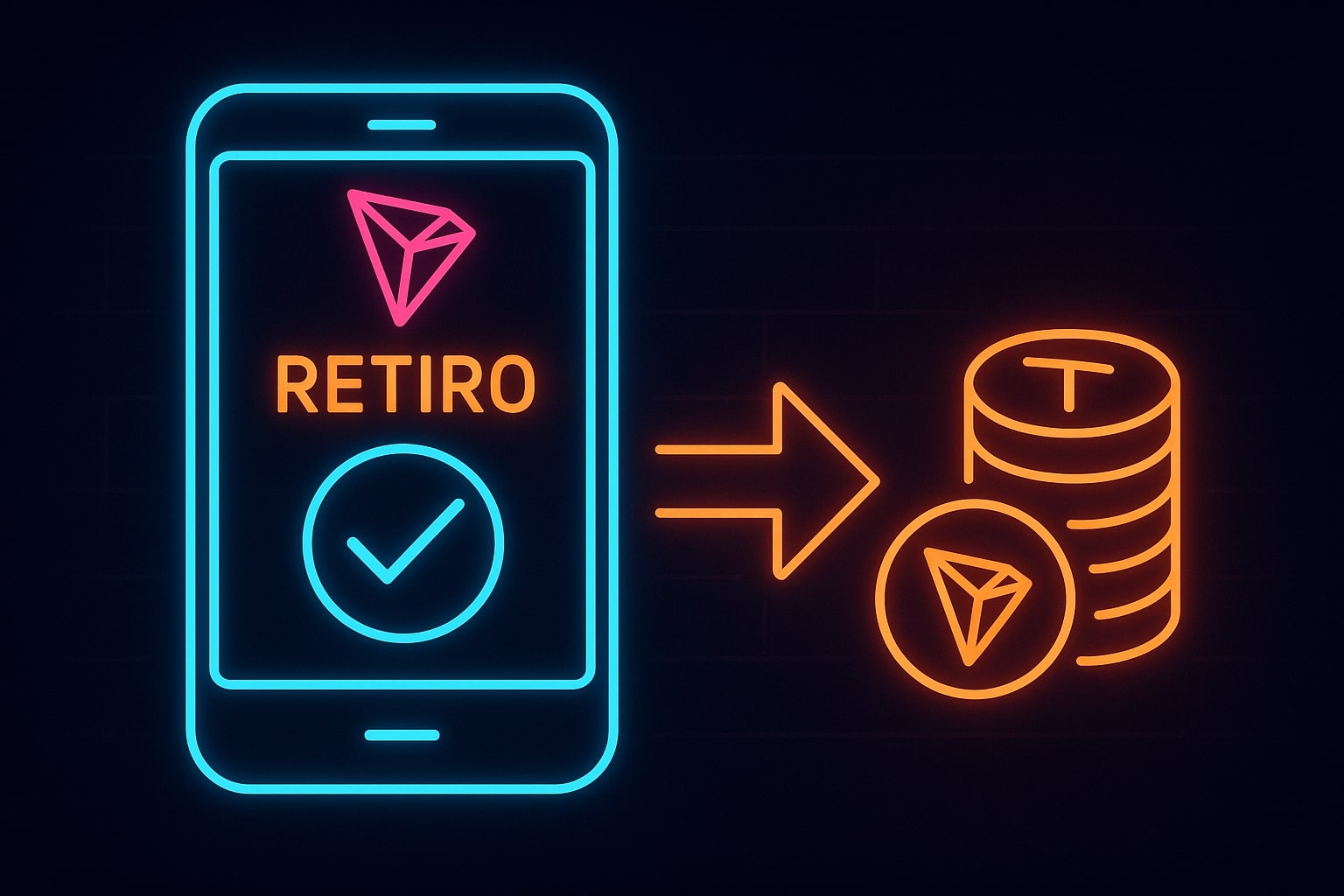 Cartera TronLink mostrando retiro exitoso de TRX del casino online con confirmación de transacción