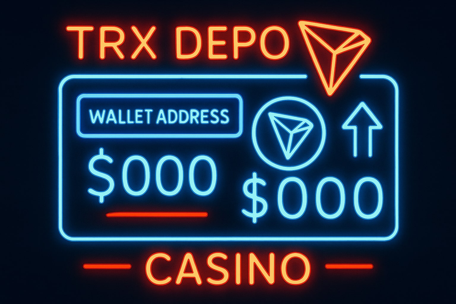 Step-by-step guide showing how to make first TRX deposit at Tron casino with wallet address and amount
